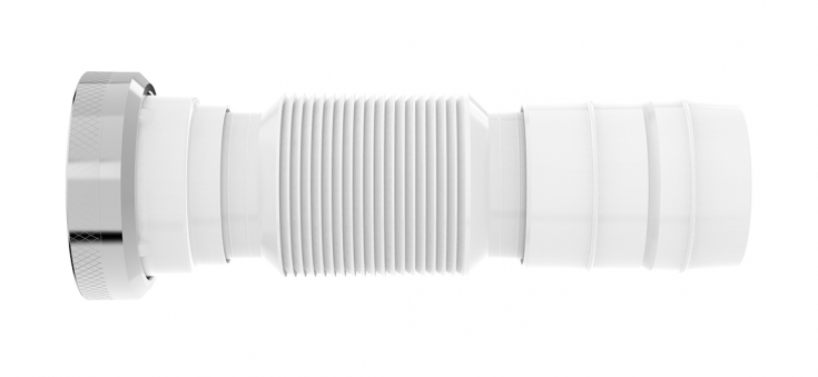 Sifão Tubo Extensivo de Ligação Porca Metal Branco para Vávula de Descarga Blukit 301202